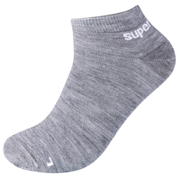super.natural - Sneaker Socks 2-Pack - Merinosocken 36-39 | EU 36-39 grau