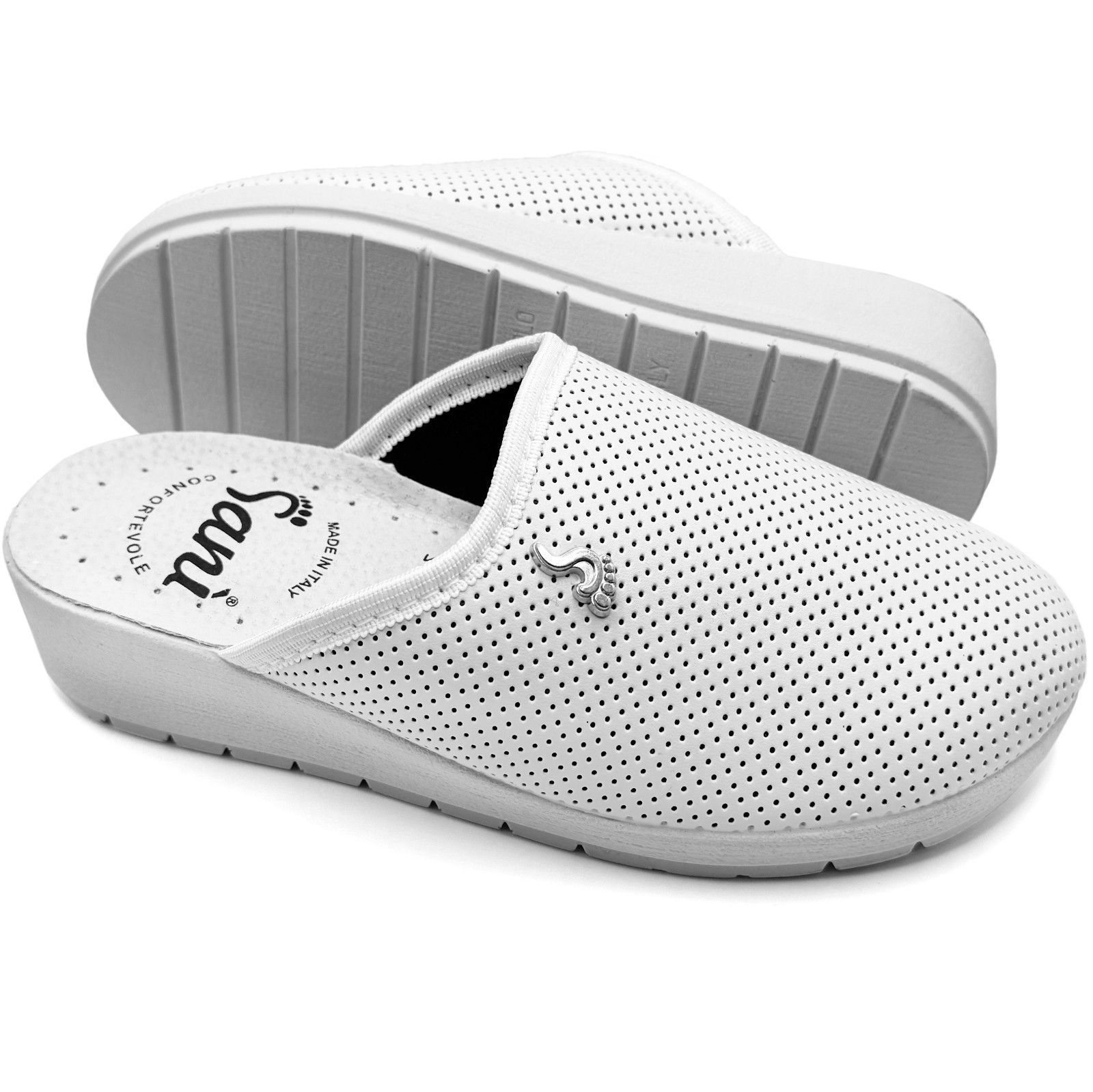 Ciabatte Sanitarie da Donna Pantofole con Tomaia Microforata FF 1 St