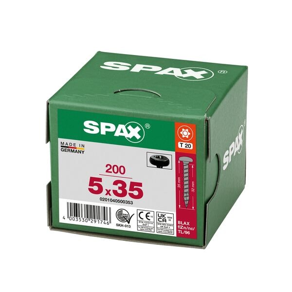 SPAX Universalschrauben »T20 Halbrundkopf BLAX« 5 x 35 mm 200 Stück Image