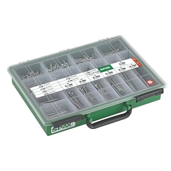 SPAX Schrauben-Koffer »Mehrzweckschrauben-Sortiment WIROX« 384 Stück Image