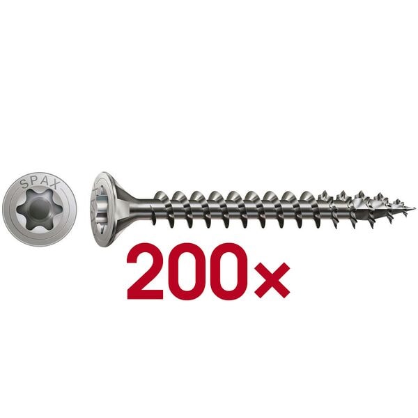 SPAX Universalschrauben »T20 Senkkopf BLANK A2« 5 x 60 mm 100 Stück Image