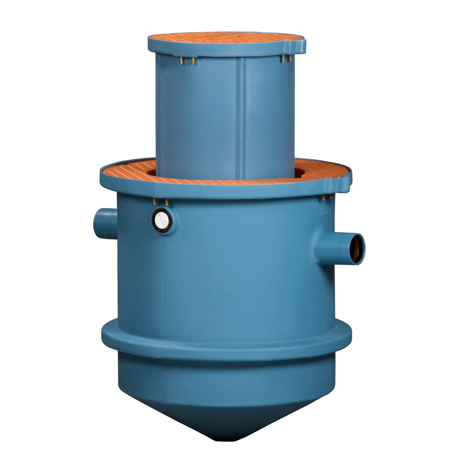 Thermaco TZ-400-ECA 405 lb Trapzilla Grease Interceptor w/ 75 GPM Capacity, Polyethylene, Blue