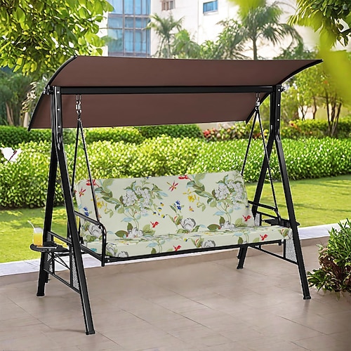 Gartenkissenbezug aus floral gefärbtem Mikrofaser-Polyester, moderner Stil, quadratisch/rechteckig, für Sofas im Wohnzimmer Image