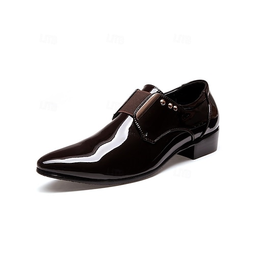 Herren Geschäftlich Täglich Hochzeit Lackleder Bequem Loafer Schwarz Braun Frühling Herbst Ganzjahres Image