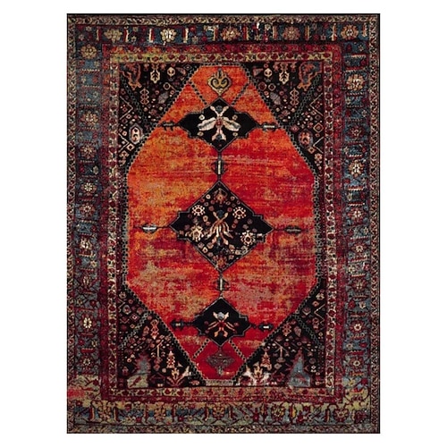 Faltbarer Teppich, Sofa- und Couchtischmatte im amerikanischen Stil, luxuriöse Vintage-Fußmatte im Ethno-Look für die Heimdekoration Image