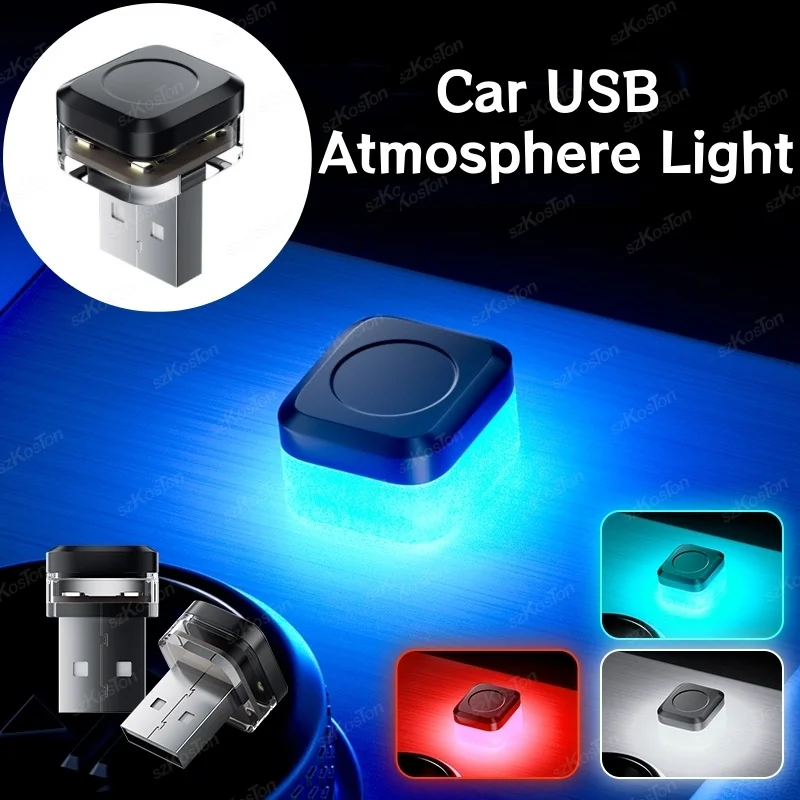 Universal USB Car Interior Ambient Atmosphere Light LED Lights Laptop Decoration Car Interior Accessories Mini USB LED Light