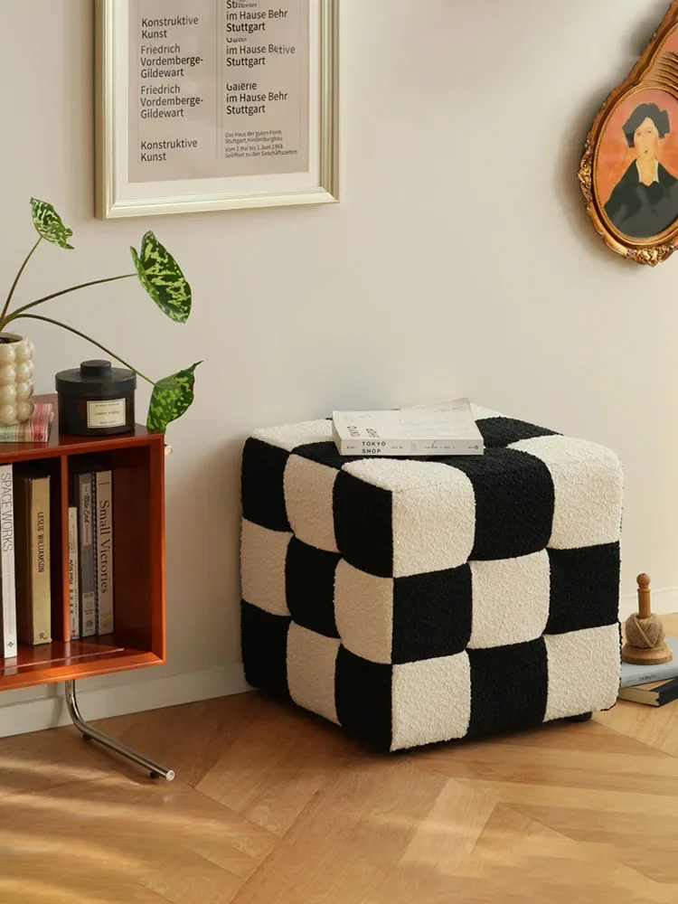 Nordic Schuh Ändern Hocker Wohnzimmer Möbel Ottomane Hocker Küche Esszimmer Hocker Balkon Freizeit Stuhl Schlafzimmer Make-Up Hocker