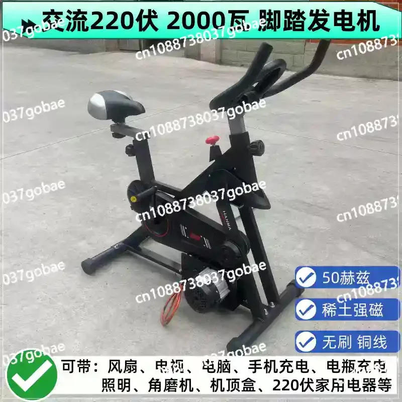 220V 2000W dynamischer Fahrradpedalgenerator für Fitness, 12V 48V 60V 72V Permanentmagnet AC-Aufladung Image