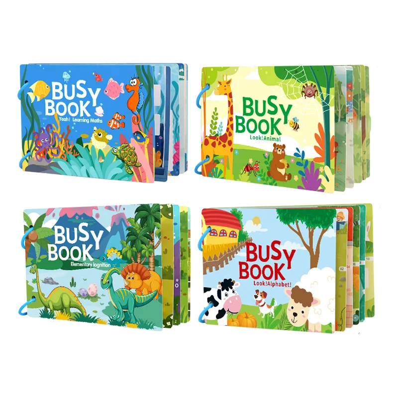 Leichtes, ruhiges Buch mit wiederverwendbaren Aufklebern für Kleinkinder im Vorschulalter, beschäftigtes Buch, sensorisches Aktivitätsspielzeug für Kinder im Alter von 4–8 Jahren