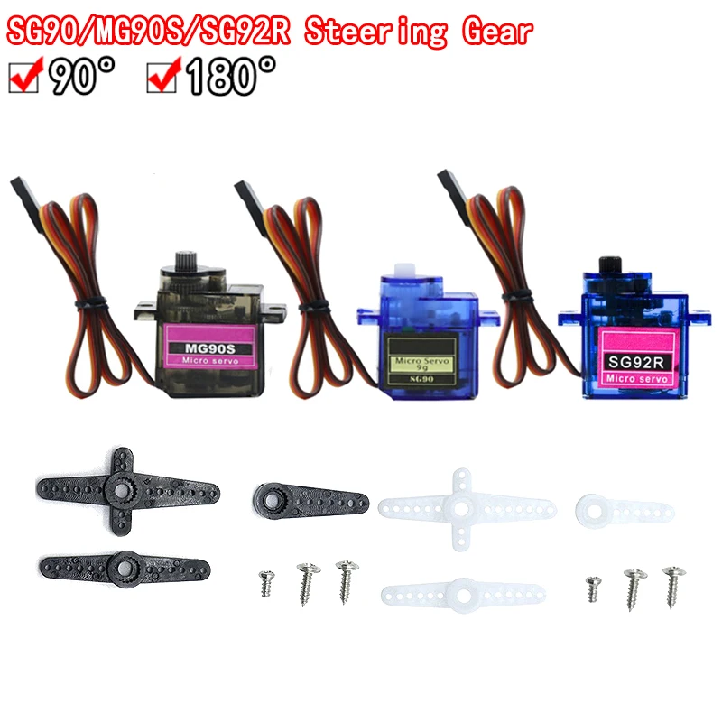 Smart Electronics Rc Mini Micro Classic Servo Tester SG90 MG90S SG92R Kunststoffgetriebe für Arduino Modell Hubschrauber Boot DIY Image