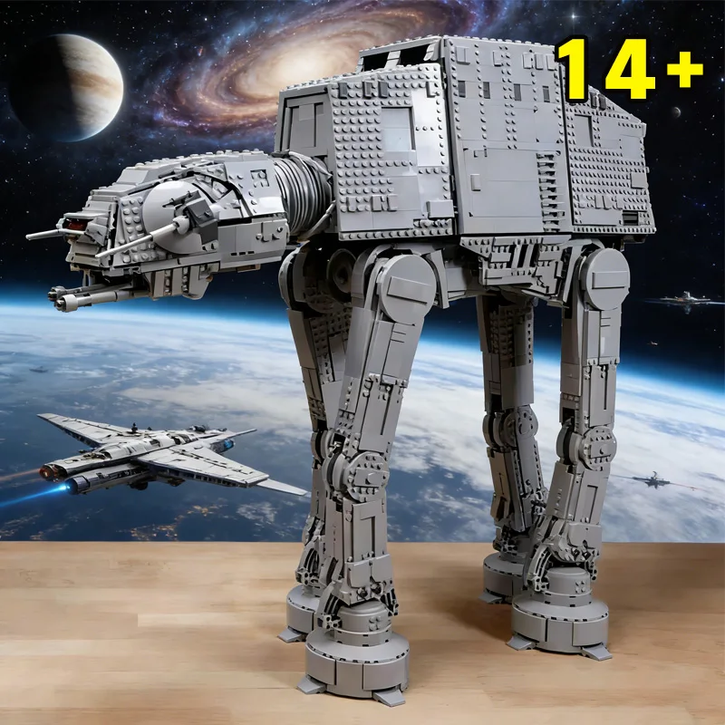 6782 Stück Star Battle Empire Hoth Large ATAT 75313 Snowtrooper Army Assault Motorized Walker Bausteine Modell Weihnachtsgeschenke Image