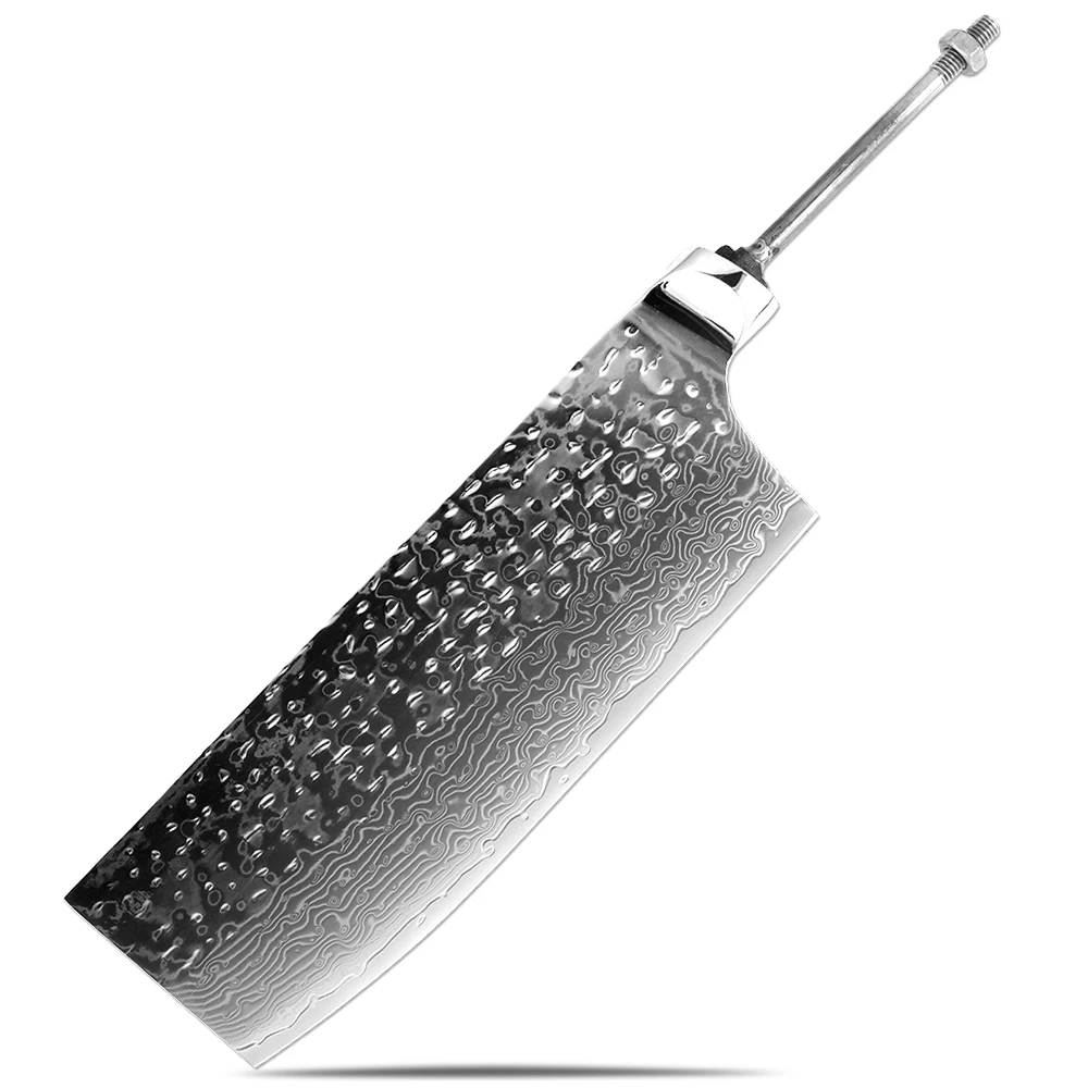 Küchenmesser Hackmesser Messerblatt Blanko Japanischer Damaststahl Scharfe wärmebehandelte Küchenmesserklinge DIY Messerherstellungsmaterial Image
