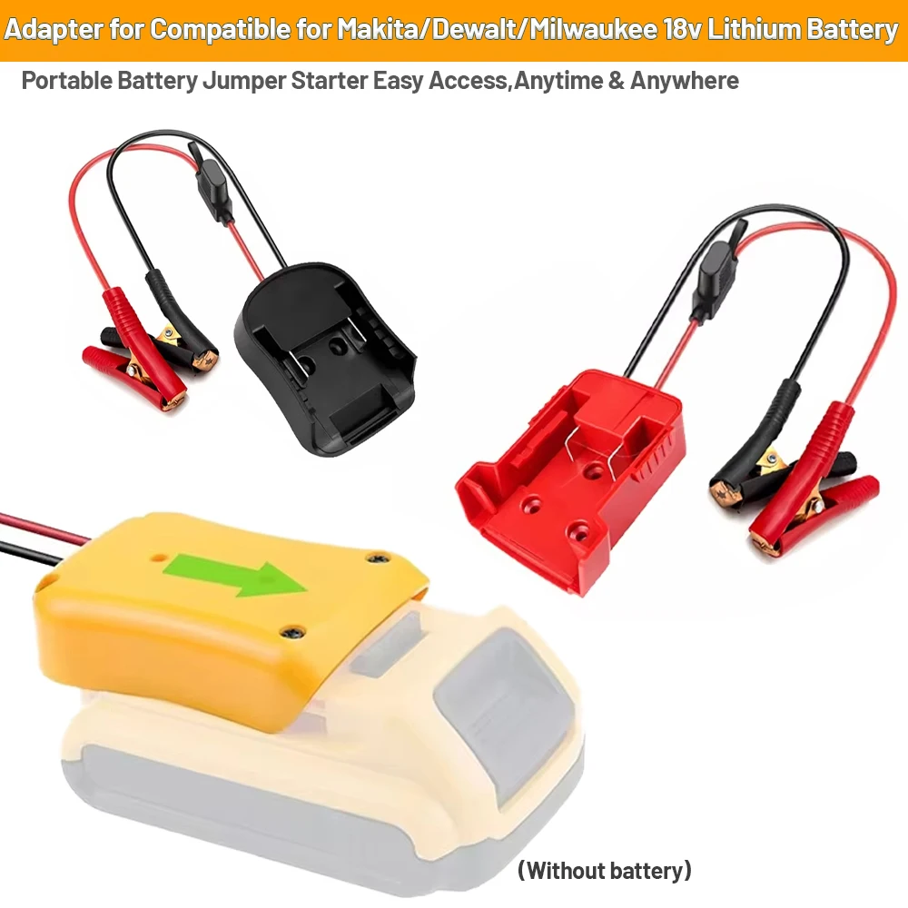 Fit Für Makita Für DeWalt Für Milwaukee 18V Zünder Starthilfe Lithium-Batterie Notstromversorgung Kit Mit Sicherung Image