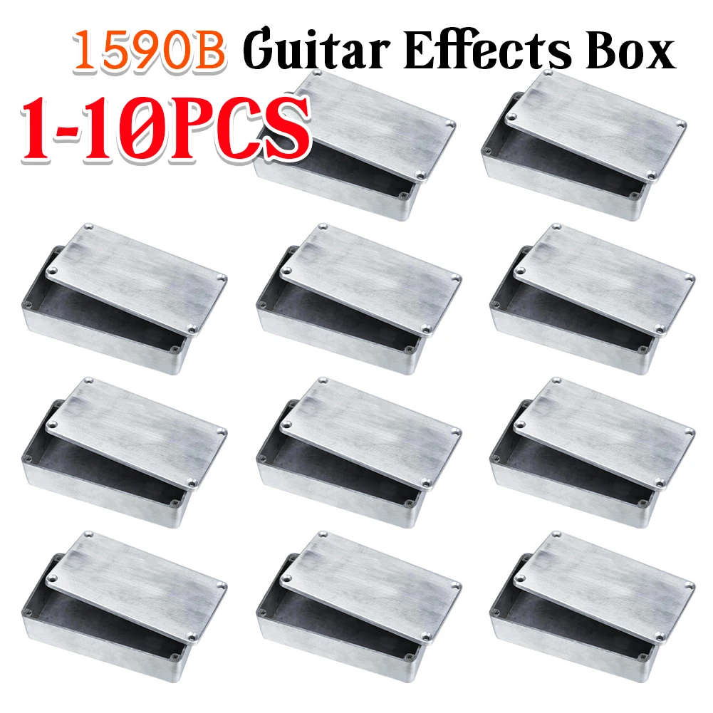 1590B Gitarreneffektgehäuse mit Schrauben, Aluminium-Effektpedalgehäuse, Ersatz-Musikinstrumenten-Set Image