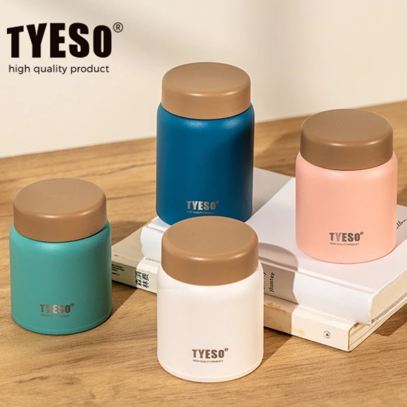 Tyeso 220 ml/280 ml Edelstahl Thermoskanne Lebensmittel Gläser Mini Isolierte Tasse Büro Arbeiter Tragbare Tasche Schmoren Tasse wasser Flasche Image