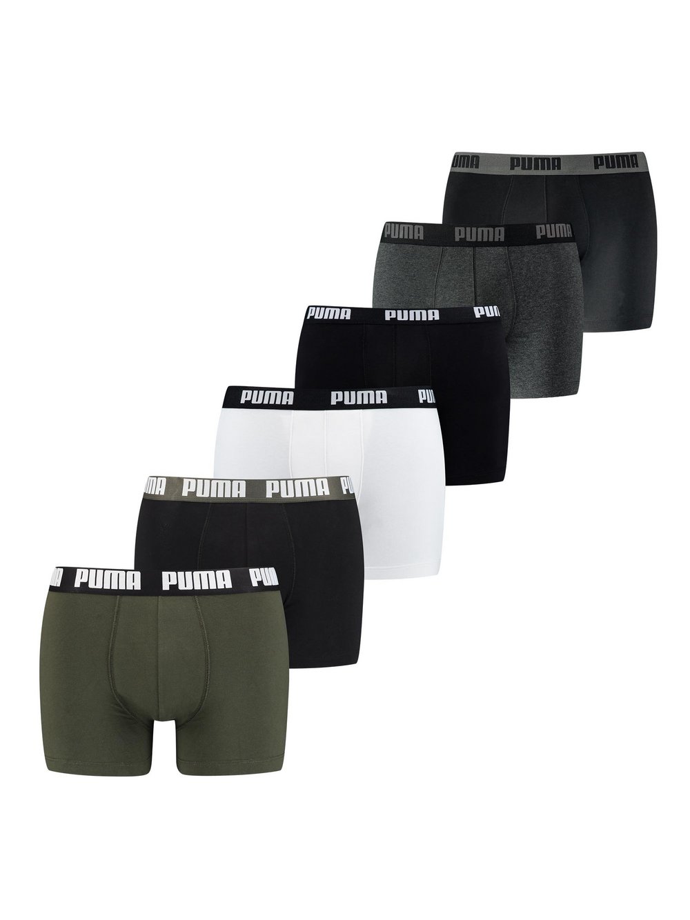 Puma Boxershort 6er Pack Herren mehrfarbig, XL Image