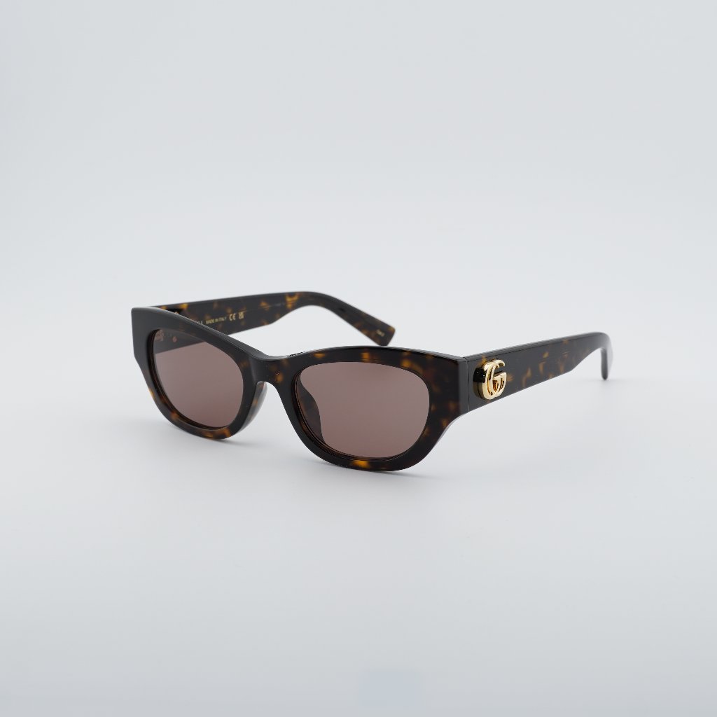 Gucci Accessories | Gucci Gg1954sa 002 Sunglasses Havana Cat Eye Frame, Brown Lenses | Color: Brown | Size: 53 - 20 - 145