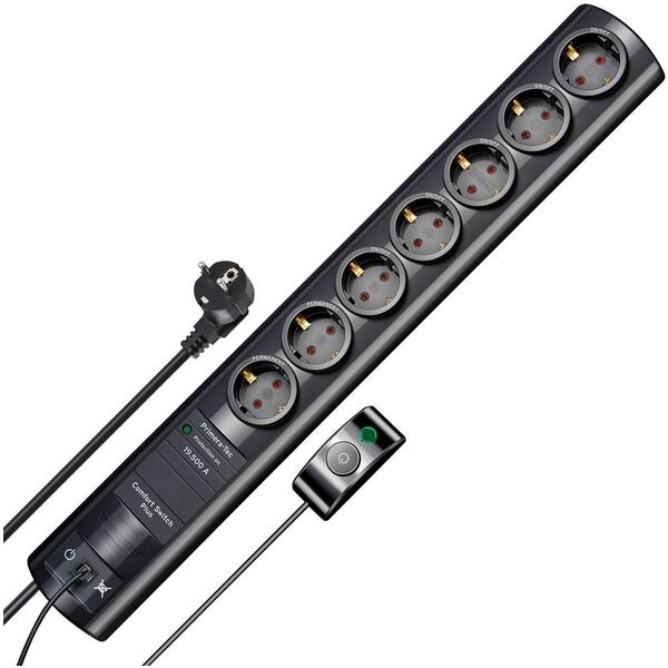 Brennenstuhl 7-fach Steckdosenleiste mit Fußschalter »Primera-Tec Comfort Switch Plus« schwar, 54.7x5.5x8 cm Image
