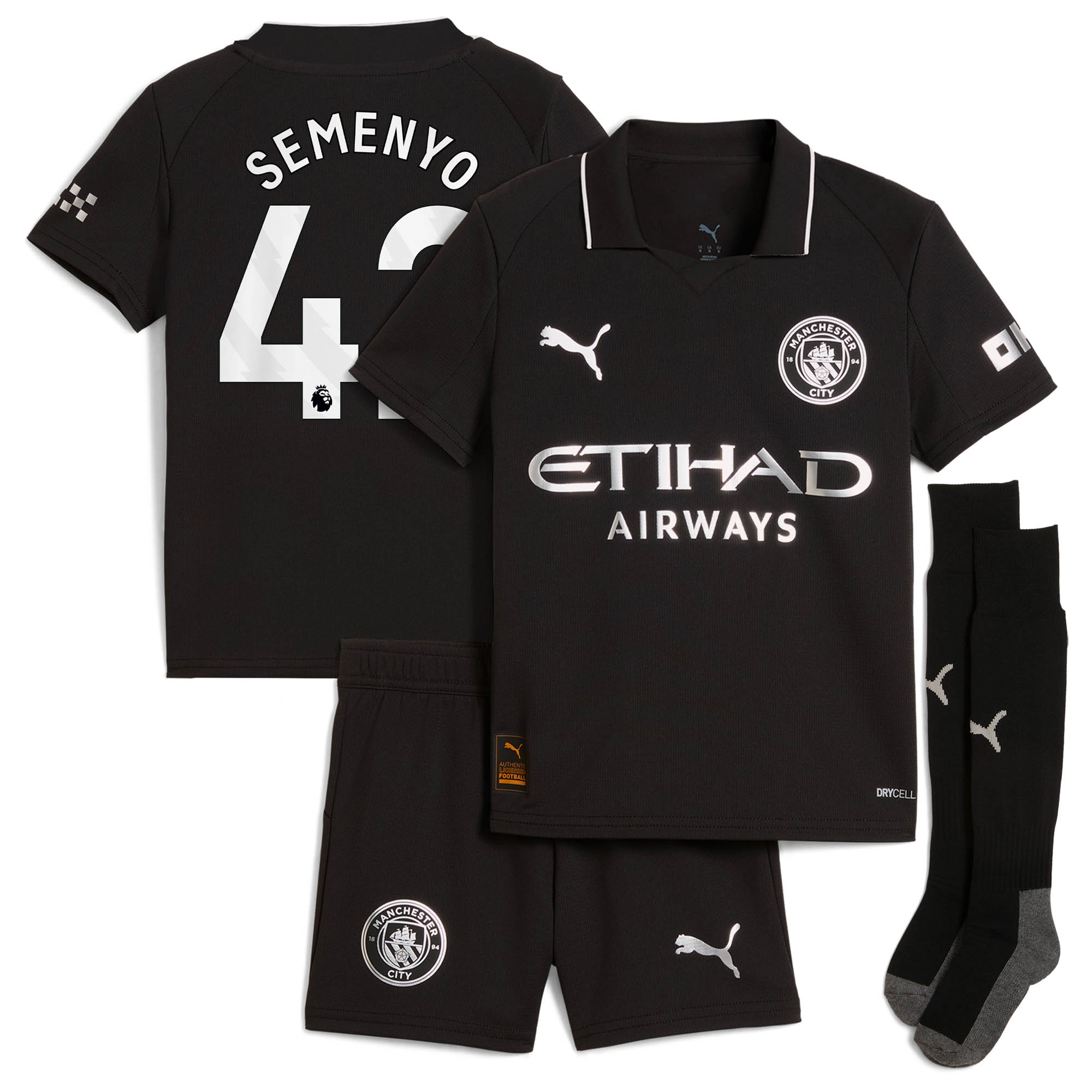 Manchester City PUMA Mini-Kit Auswärts 2025-26 - Kleinkinder mit Aufdruck Semenyo 42 Image
