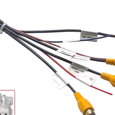 1 Stück DIY-Zubehör für Android Head Unit mit integriertem 360-Panorama-Kamerasystem 12-poligem Kabeladapter Image