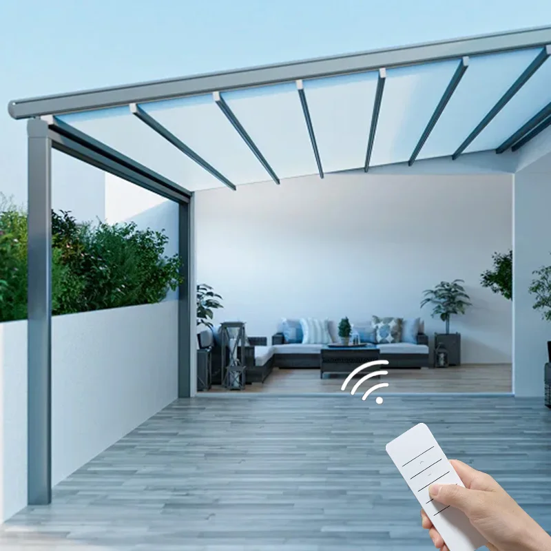 Außen Außen Innenhöfe Terrasse Pop-Up faltbar Aluminium Metall wasserdicht 6X3 Markisen Dorn Pergola Zelt Baldachin Winterraum Image