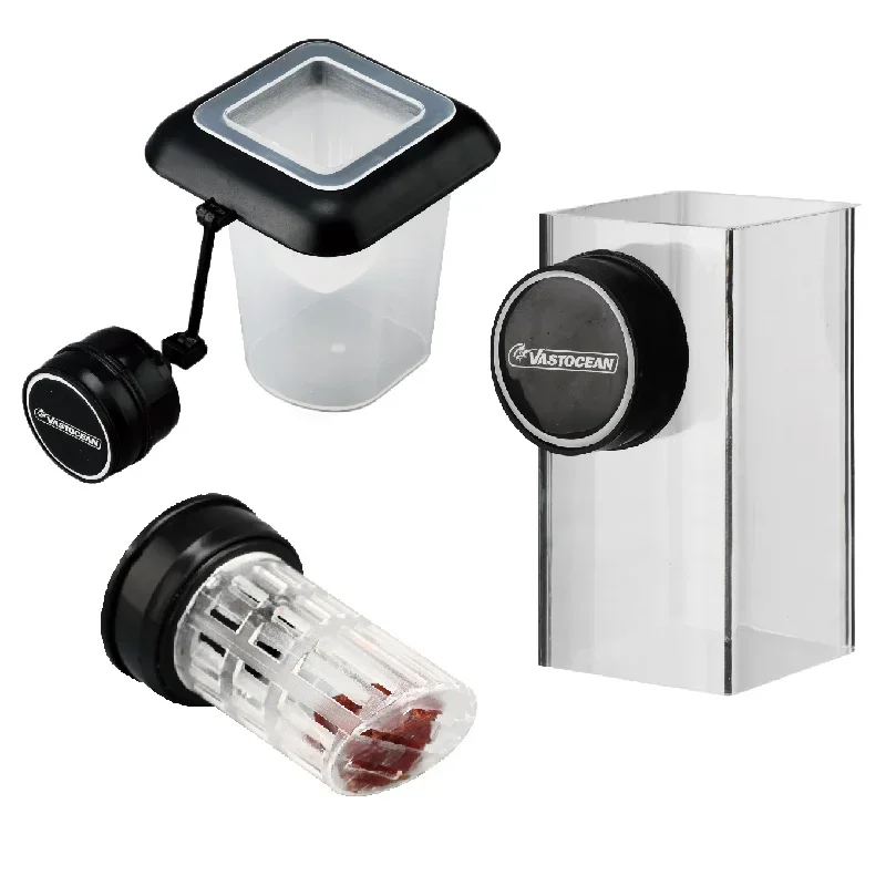 VASTOCEAN Aquarium Frozen Red Worm Cup Magnetischer Futterspender Roter Nematode-Festpunkt-Feederrohr für 15 mm Dicke Image