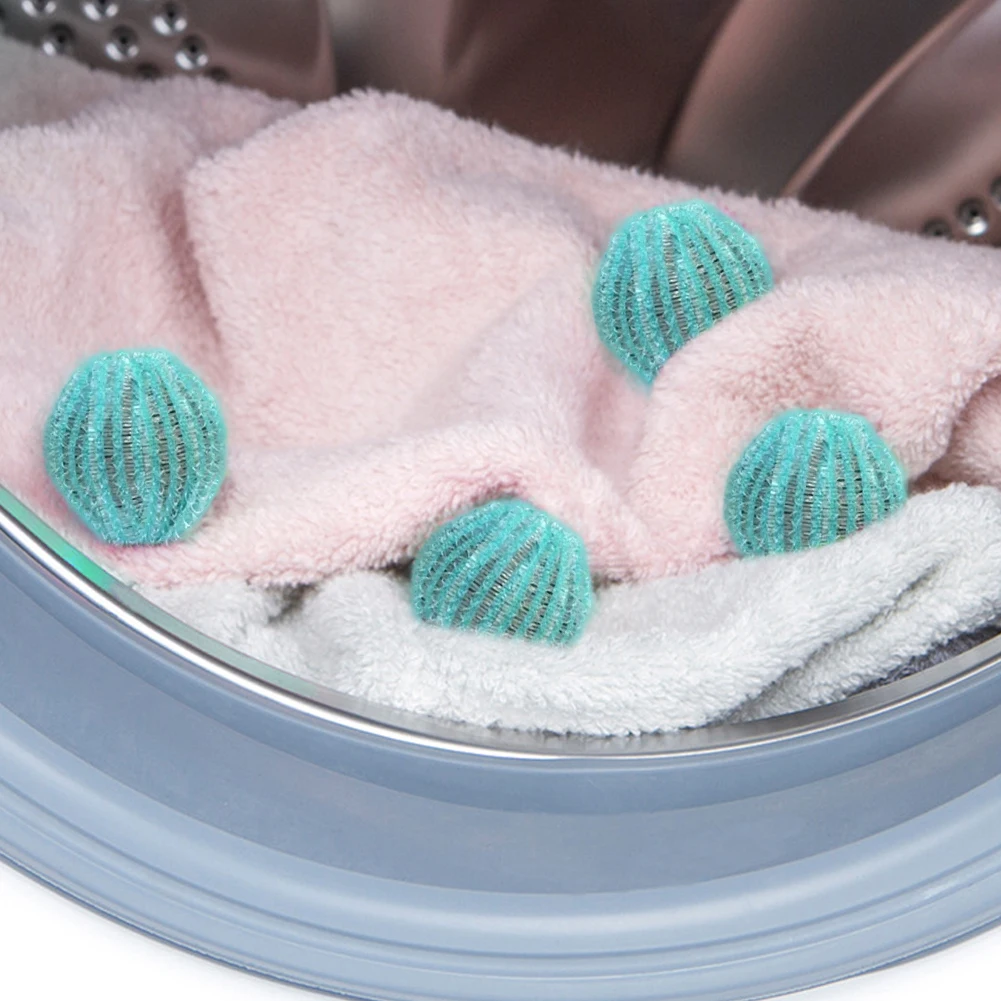 12 Stück Wäschebälle Wiederverwendbare Plastik-Kleiderbälle zur Haarentfernung, Tierhaar-Entferner für Waschmaschine, Katzenhaar-Fänger Image