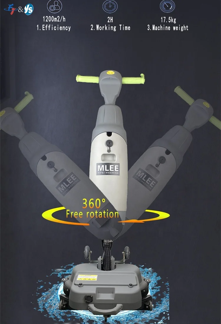 100-Stunden-Lithiumbatterie, Doppelbürste, kompakte automatische Haushalte-Bodenschrubbermaschine, 6,5 l, 350 W, 36 V, Reinigungsmaschine Image