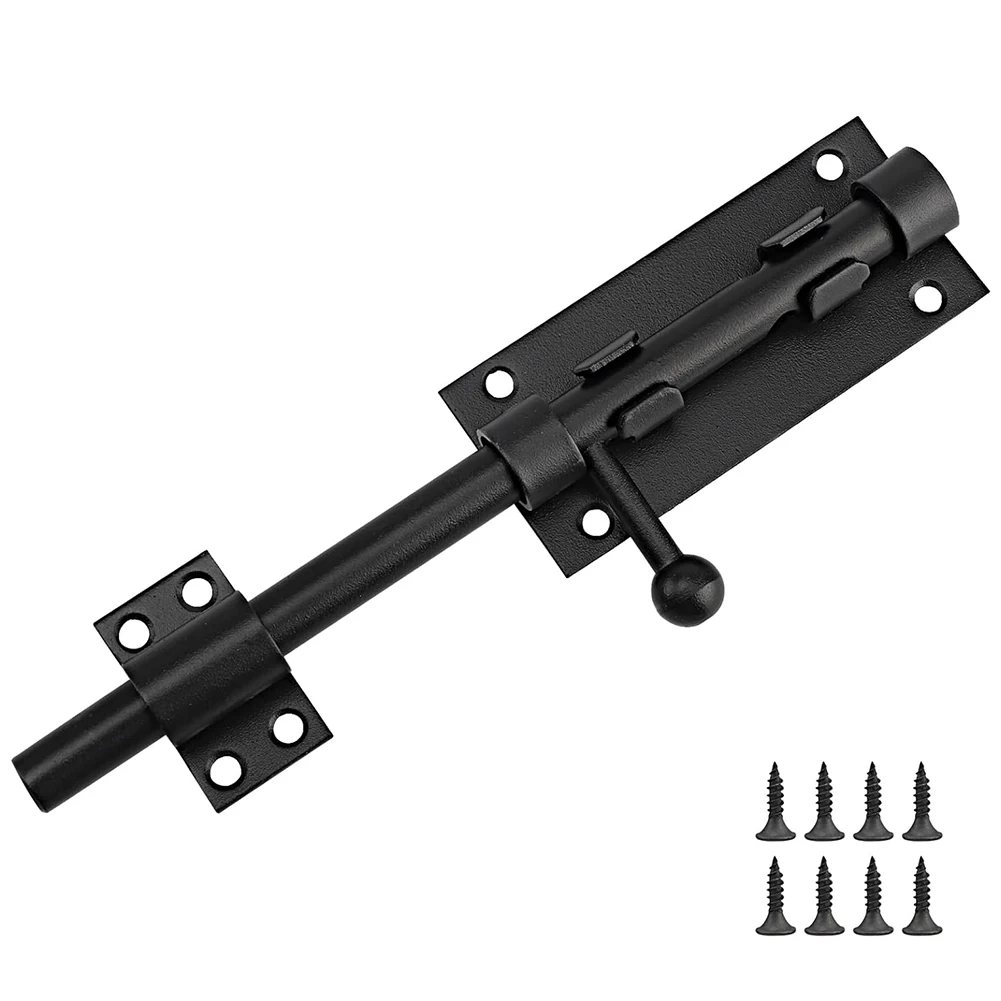 Türriegel, Schiebeschrauben, Riegel, Haspe, Tor, Sicherheitsschloss, robust, für Gartentore, Schuppen, Schiebeturm, Riegel, Fang, Heim-Hardware Image