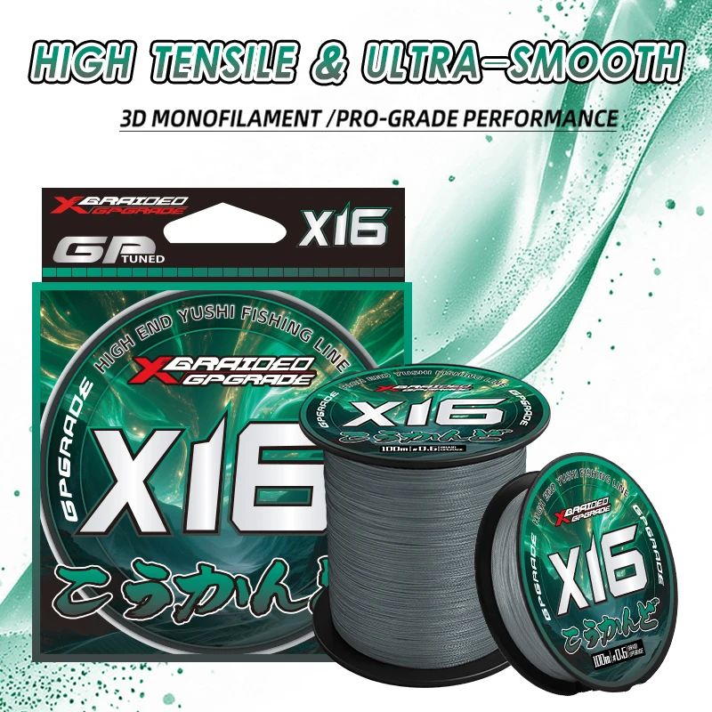 YGKX 16 Fili Lenza Intrecciata X16 Super Forte Linea PE Filo Da Pesca 100/150/200/300/500M Multifilamento Linea Intrecciata Pesca