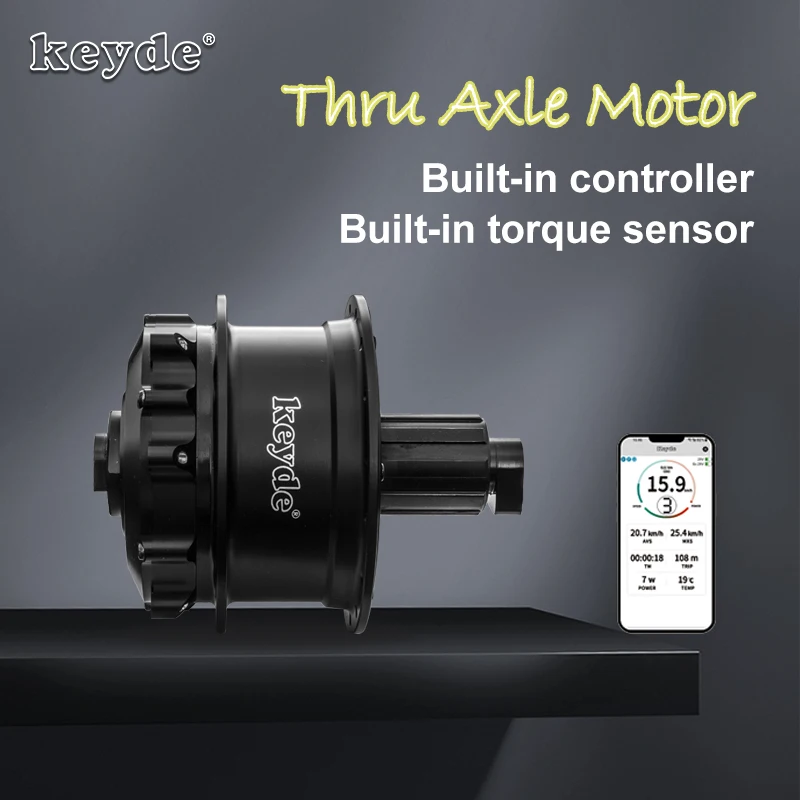 Keyde Steckachse Motor Hinterradnabe E-Bike Umbausatz Drahtlose Steuerung 36V Elektrofahrrad Konvertieren DIY 142mm * 12mm 148mm Image
