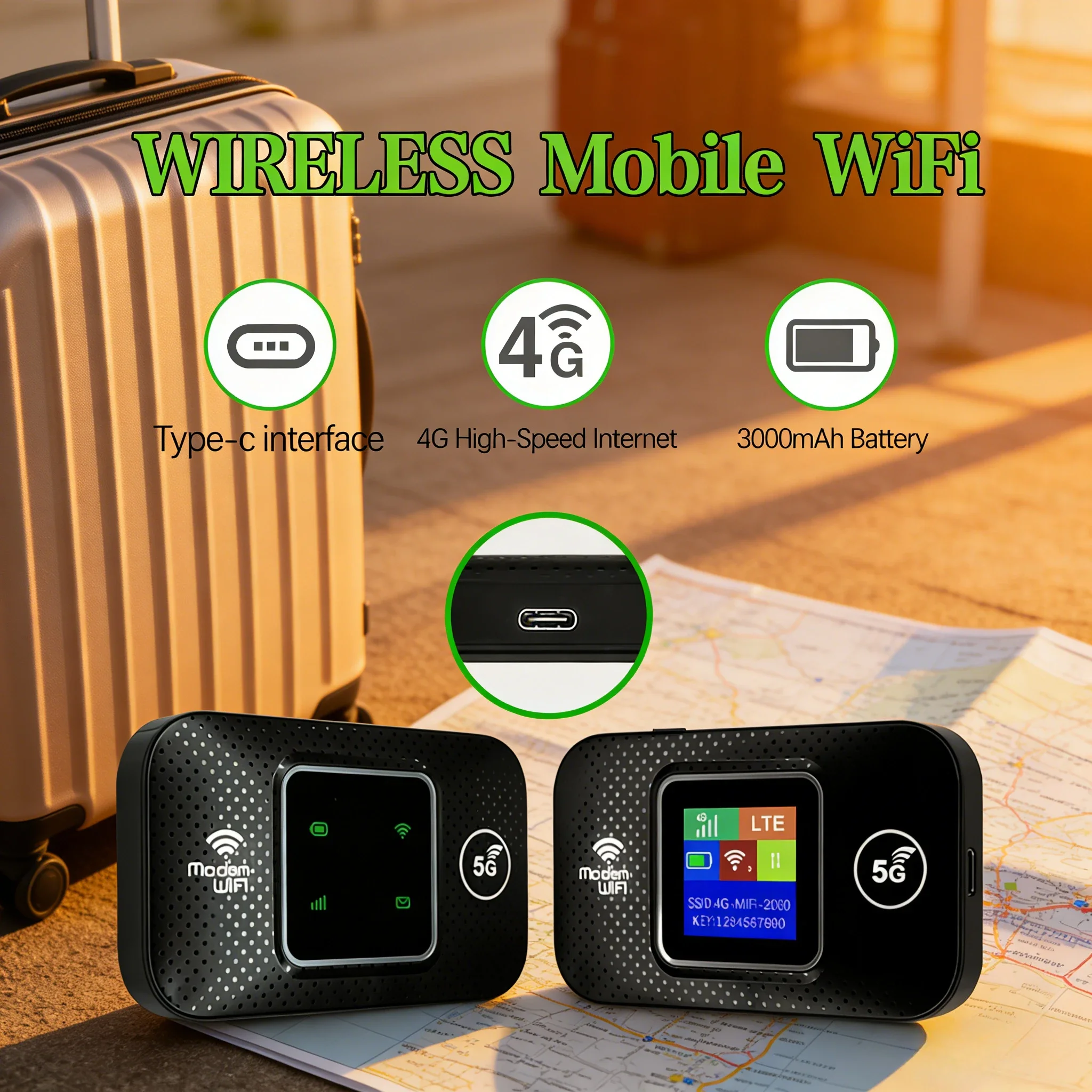 4G LTE Wireless WiFi Router Tragbares WiFi-Gerät Qualcomm MSM8916 Chip Smart WiFi Router Plug Play Tragbarer mobiler WiFi-Hotspot Image