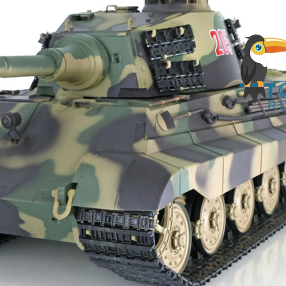 Henglong RC Panzer 1/16 7,0 Kunststoff Deutscher König Tiger Barrel Recoil Modell 3888A BB Schießen Infrarot Rauch Militär Modell RC Spielzeug
