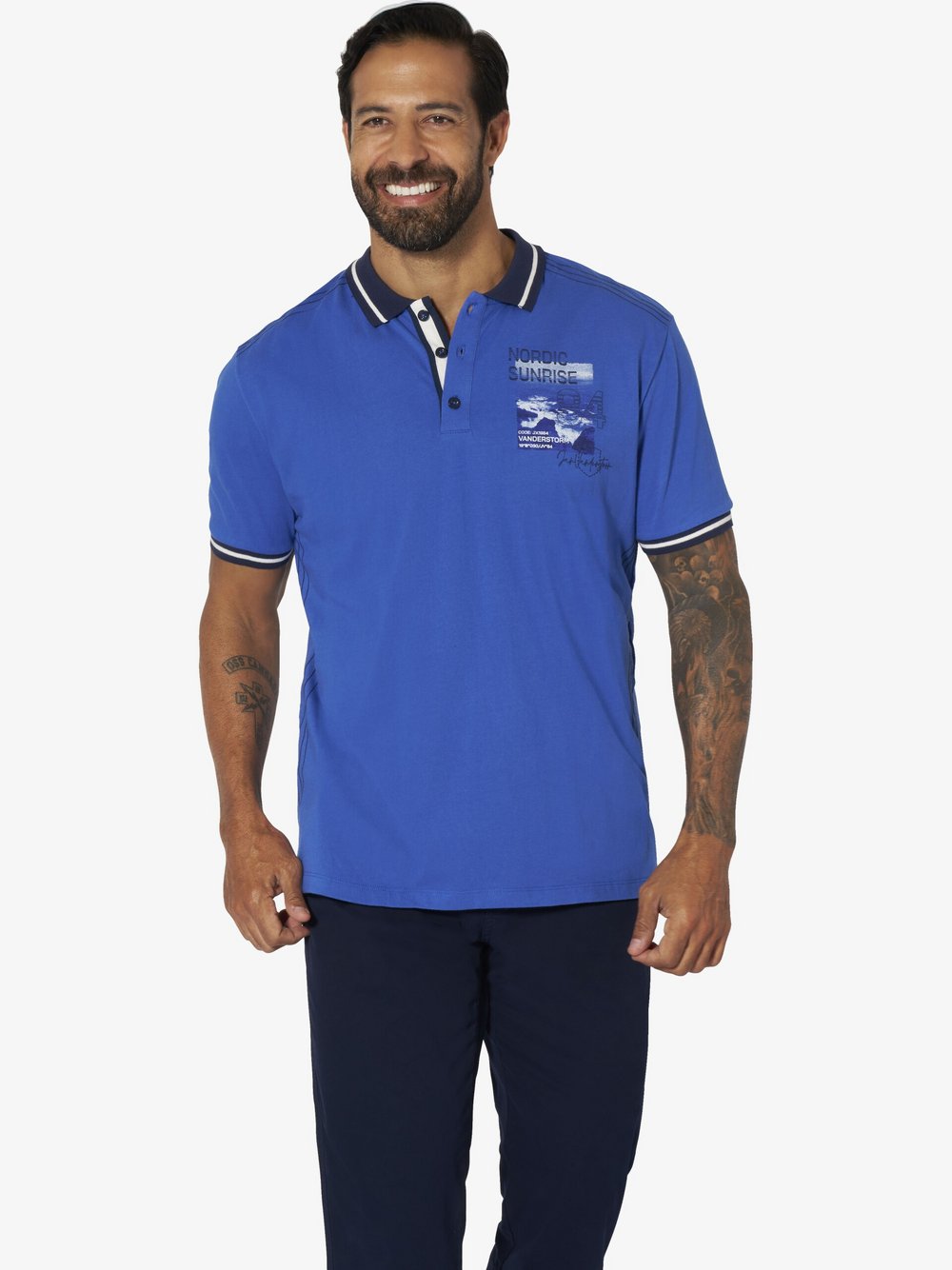 Jan Vanderstorm Poloshirt Herren blau, 5XL Image