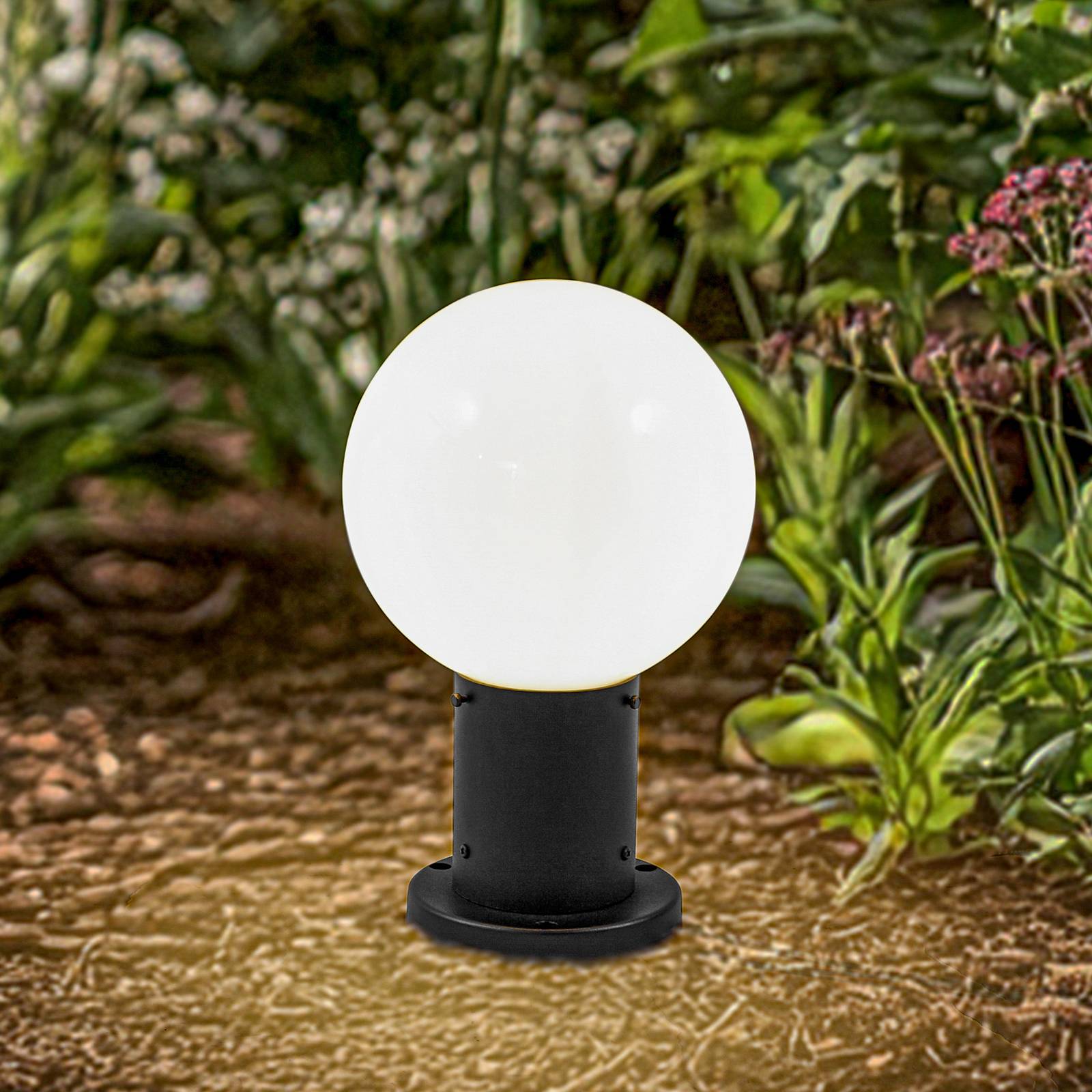 Pillar Light Dangan Lindby, dimmable, White / opal, Glass, Modern, Outdoor lights