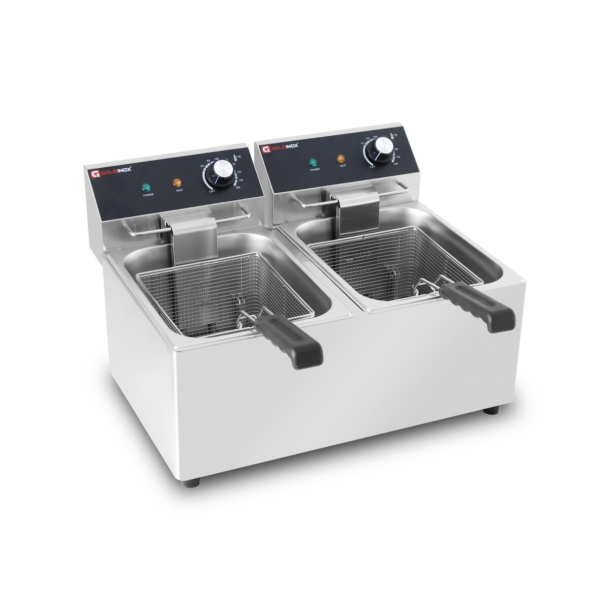 Professionelle elektrische Standfritteuse 8 + 8 Liter (230V) von IDEAL - GOLDINOX Image