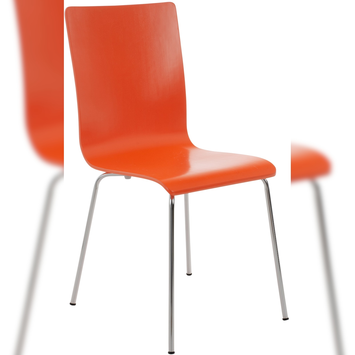 DELUKE Besucherstuhl TUNIS - Holz Orange 43x47x87 cm | Besucherstühle Konferenzstuhl Wartezimmerstuhl Bürostühle Bürostuhl Konferenzraum Wartezimmer Image