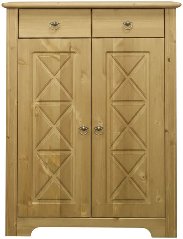 Kommode OTTO HOME "Hugo", natur, B:75cm H:101cm T:37,5cm, Massivholz, Sideboards, Kommode, aus massiver Kiefer, Breite 74 cm, 2 Schubladen, FSC zertifiziert Image
