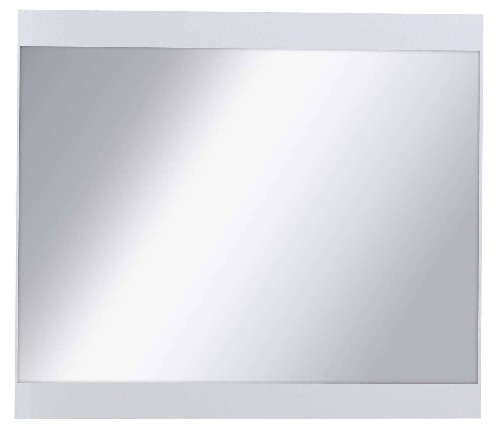 Wandspiegel HOME AFFAIRE "LANDERY Wandspiegel mit Rahmen, weiß hochglänzend, 77cm x 68cm", weiß hochglänzend, B:77cm H:68cm T:3cm, Spiegel, Wandspiegel, moderner Spiegel, rechteckig