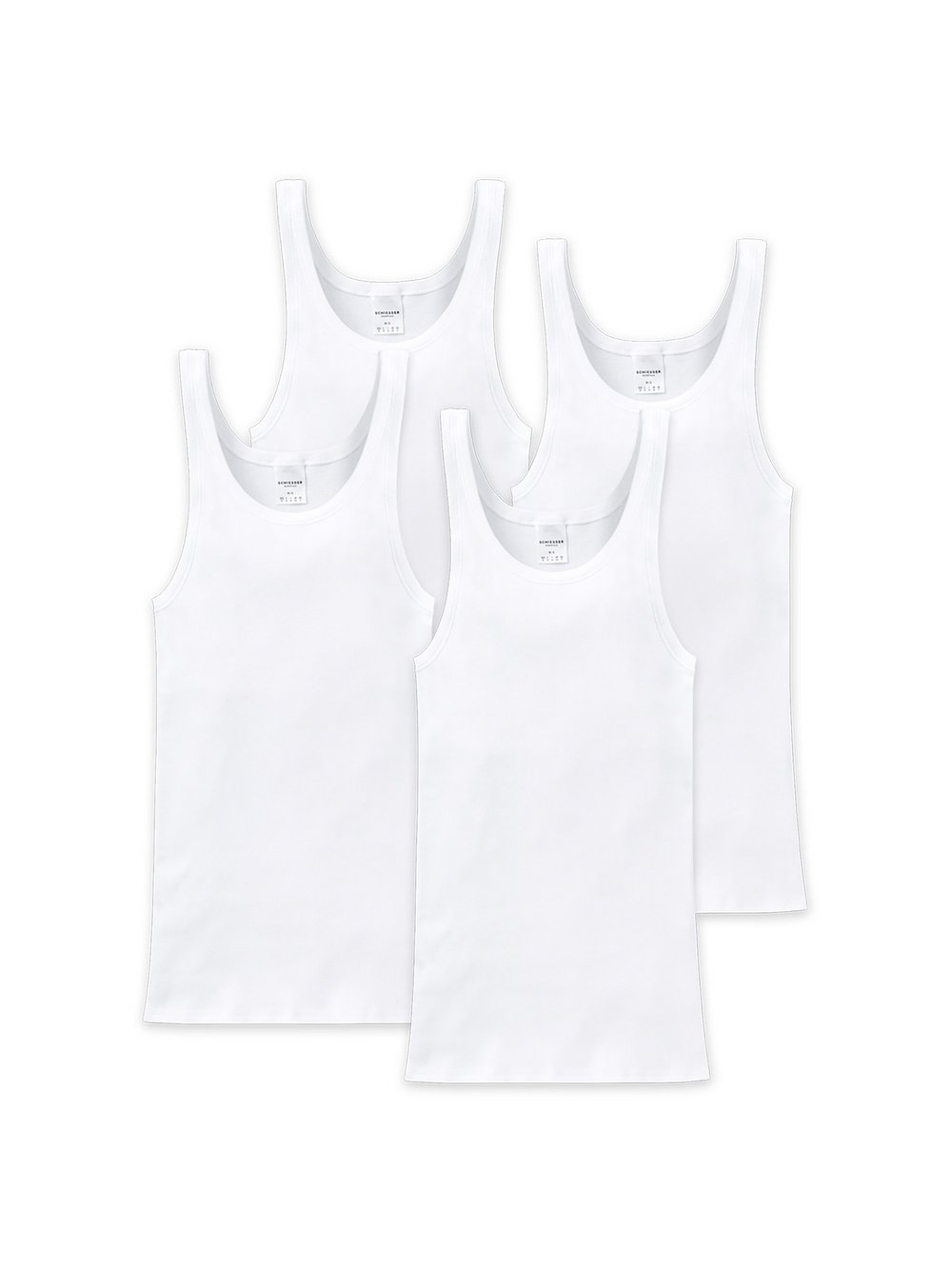Schiesser Unterhemd 4er Pack Herren weiß, XXXL Image