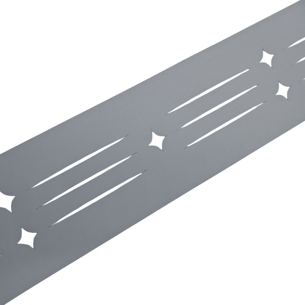 zaun|zu® Sichtschutz Dekor Starline mit Lasermuster für Doppelstabzaun Fenstergrau 2,55m Image