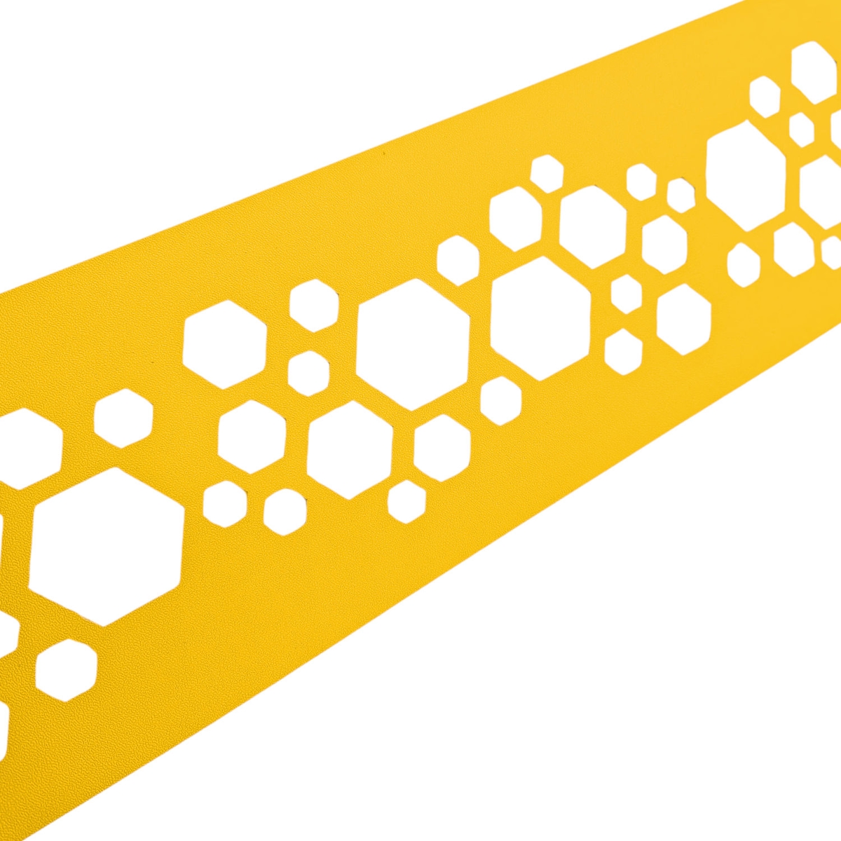 zaun|zu® Sichtschutz PREMIUM Dekor Hexagon Einzelstreifen Gelb 2,55m Image