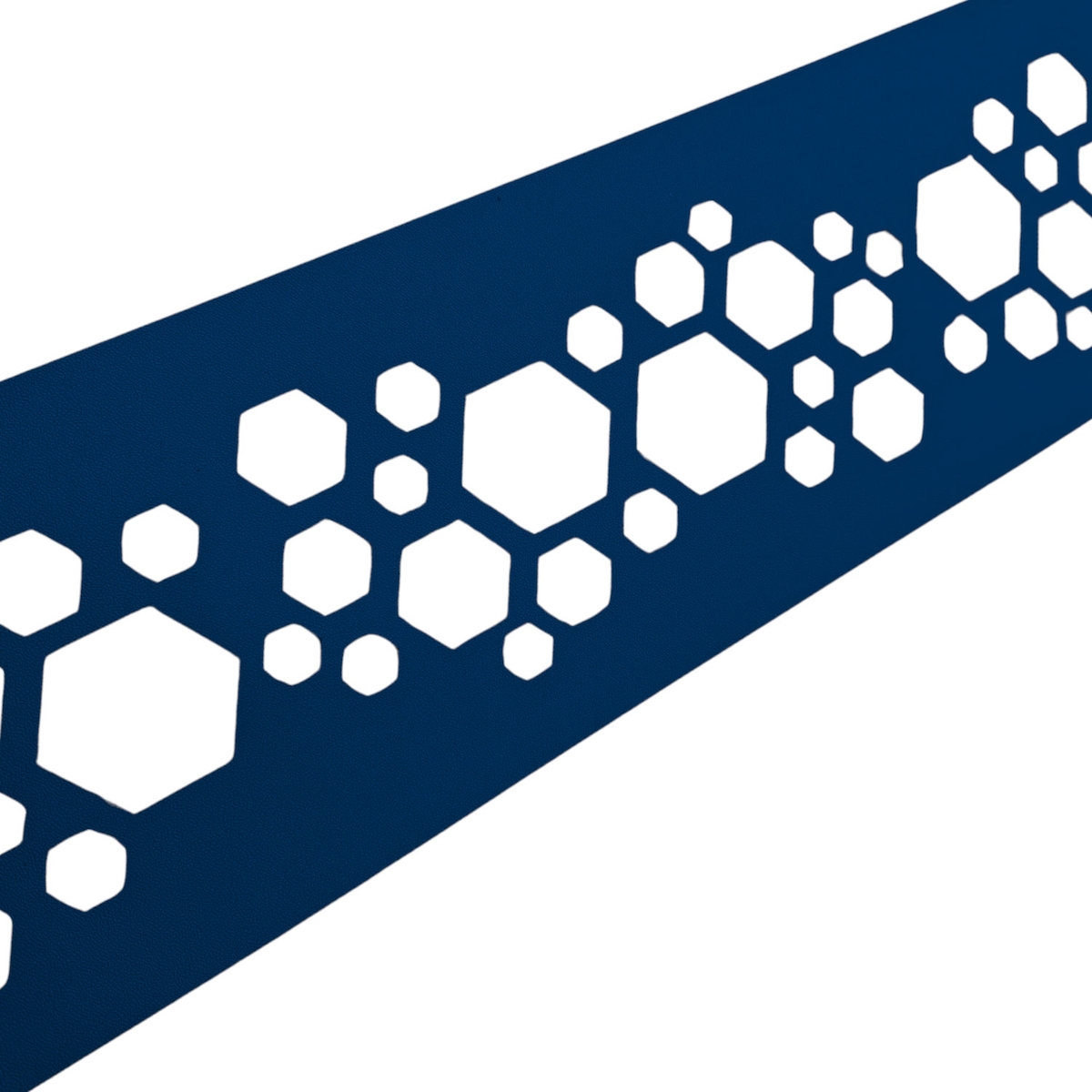 zaun|zu® Sichtschutz PREMIUM Dekor Hexagon Einzelstreifen Enzianblau 2,55m Image