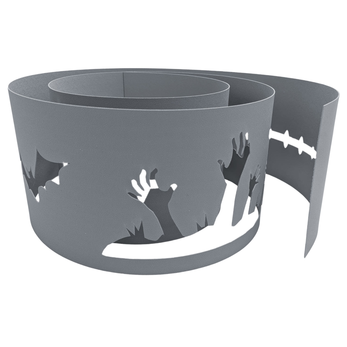 zaun|zu® Sichtschutz PP PREMIUM Halloween Graveyard Zaun Fenstergrau 2,55m Image