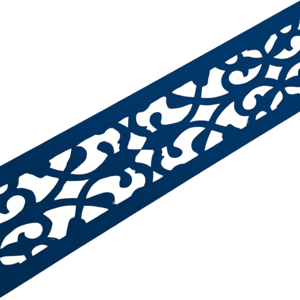 zaun|zu® Sichtschutz PREMIUM Dekor Orient Zaunstreifen Lasermuster Enzianblau 2,55m Image