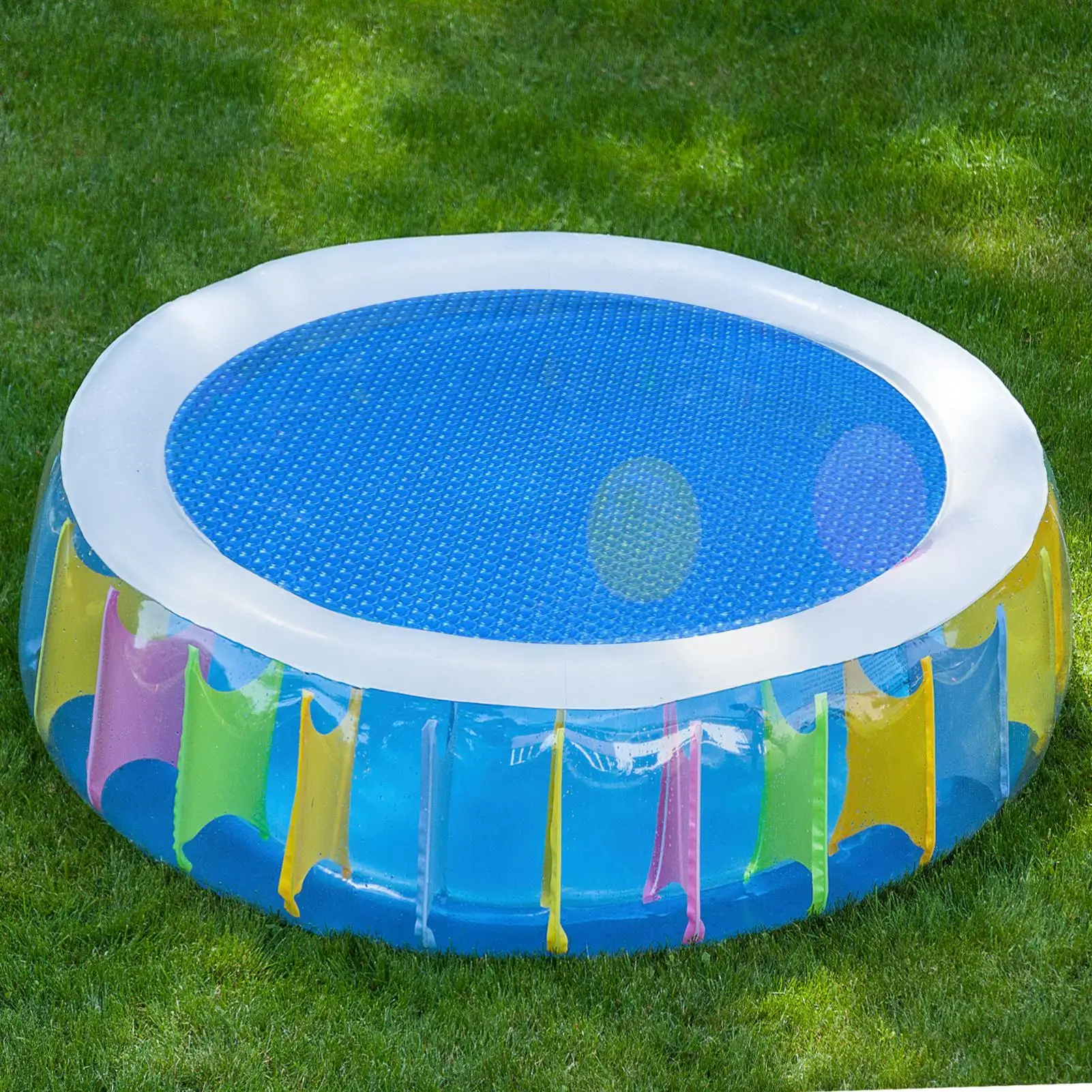 Schneidbare runde Pooldecke, schneidbare solarbetriebene Pools, wärmeisolierende Deckenabdeckung, runde Thermodecke für Schwimmbad Image