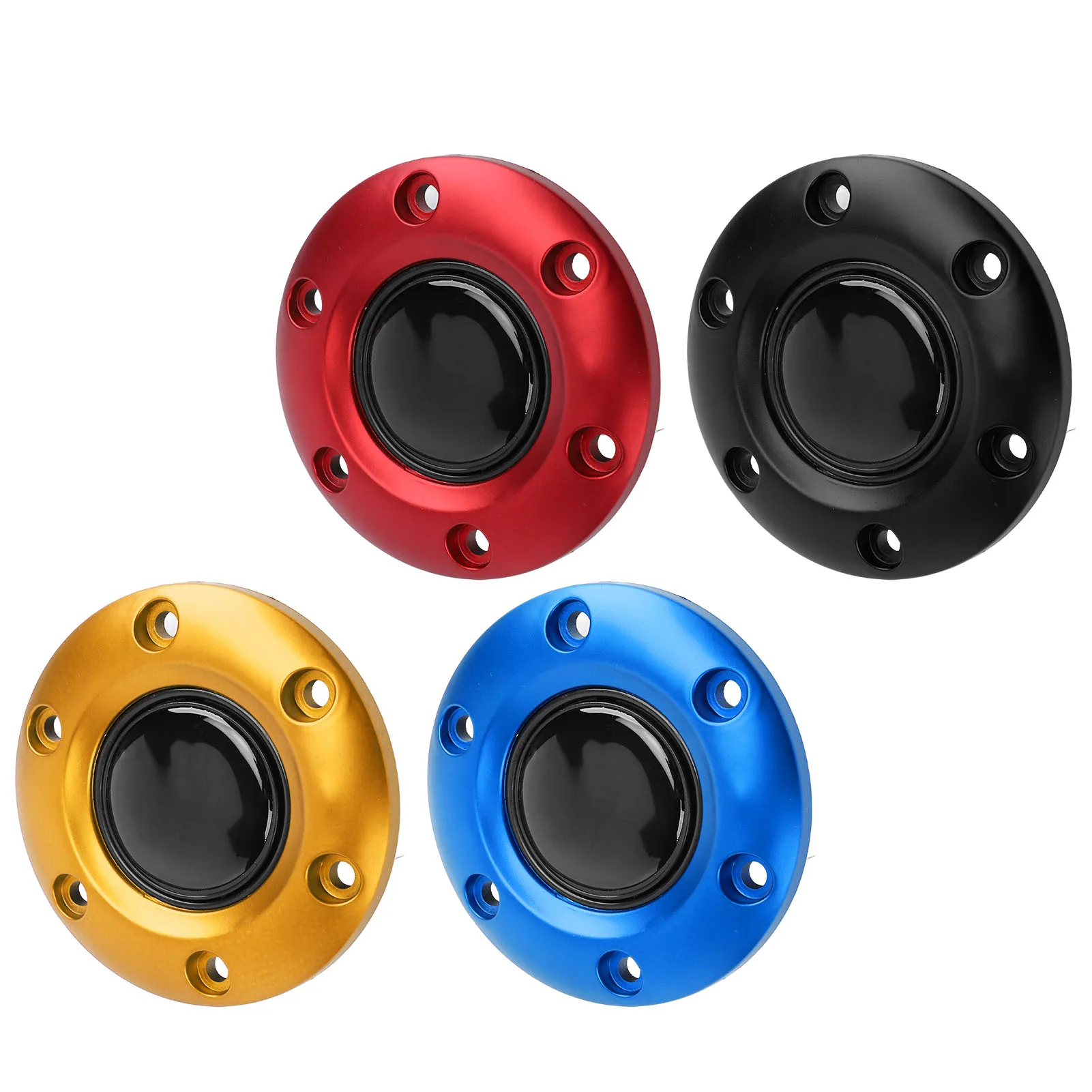 Bouton de klaxon de volant intérieur central de volant de voiture pour bouton de klaxon de volant de volant à 6 trous