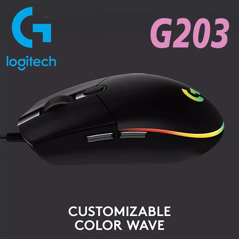 Logitech G203 Gaming-Maus, kabelgebunden, professionell für Gamer, 6 programmierbare Tasten und mehrfarbige Auswahl Image