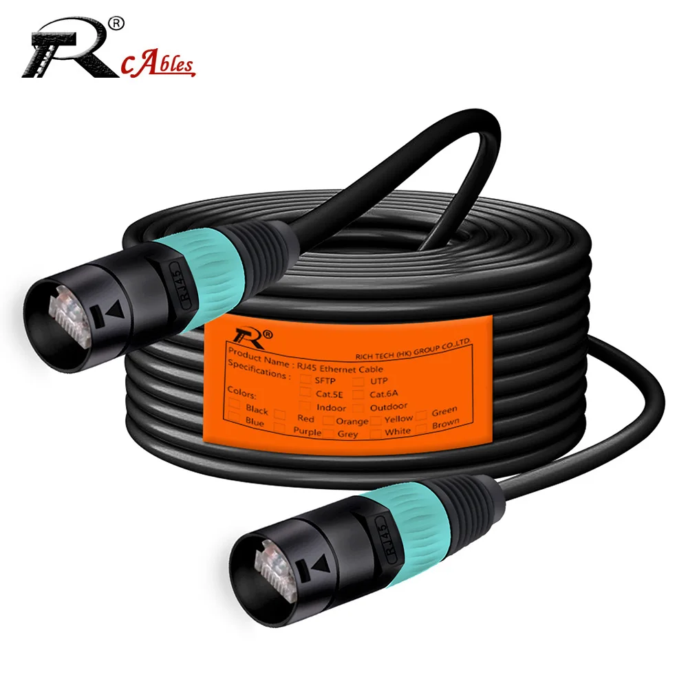 RJ45 Cat.5E/Cat.6A Ethernet-Kabel Outdoor&Indoor UTP/STP LAN-Netzwerk Ethercon-Verlängerungskabel für LED-Heim-Industriegeräte Image