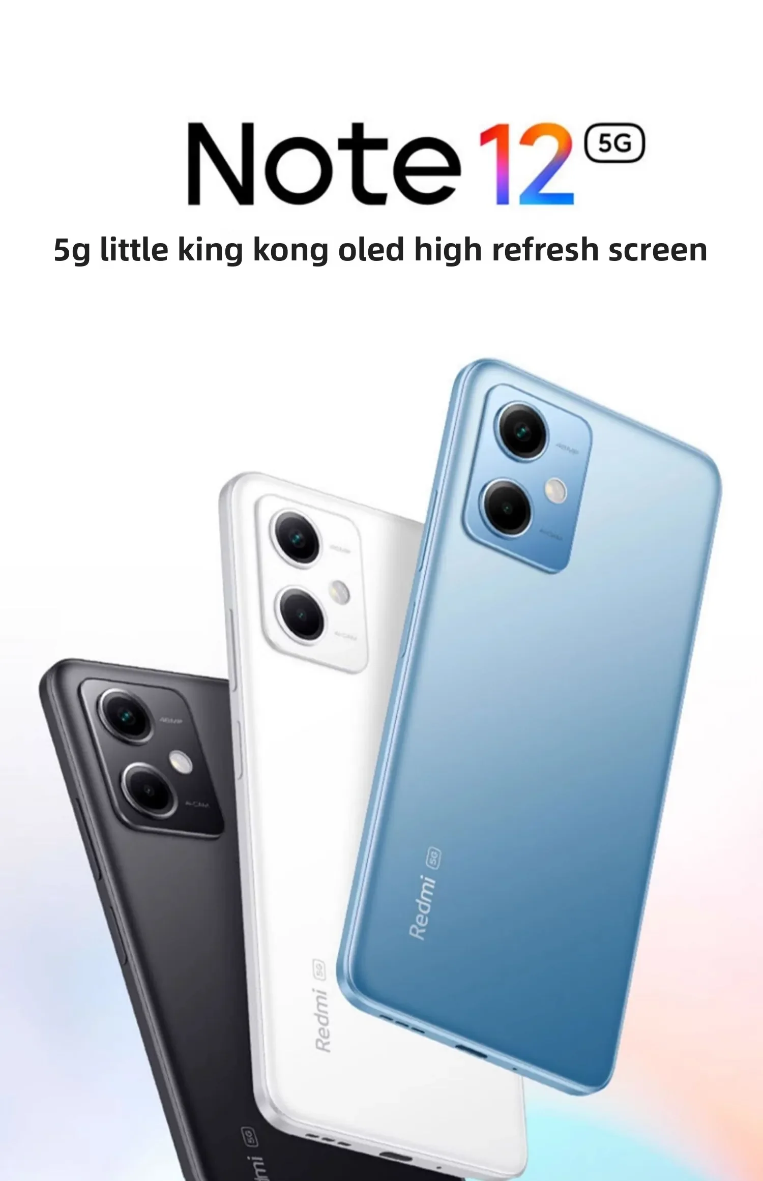 Redmi Note 12 5G Snapdragon 4 Gen1 6GB/8GB RAM 128GB/256GB ROM 5000mAh Battery Dual SIM Phone Smartphone Mobile Phones